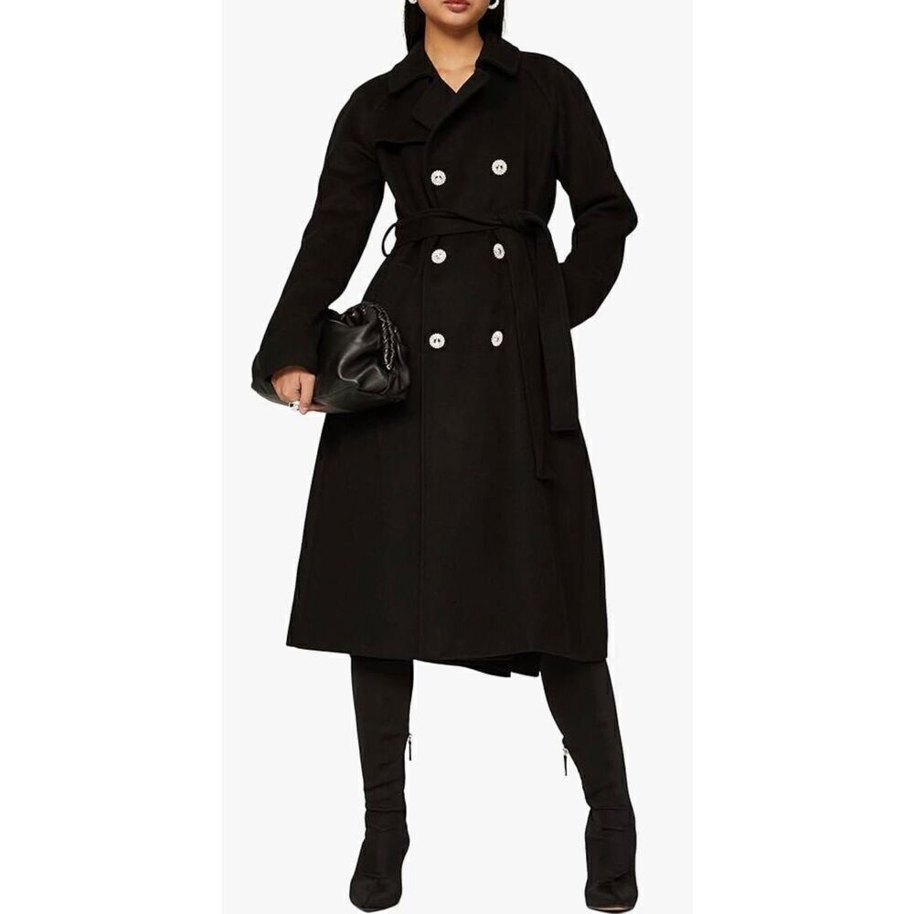 Adam Lippes RTR Design Collective Black Wool Coat